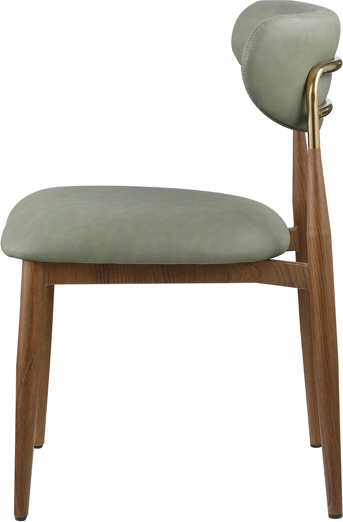 Ronda - Vegan Leather Upholstered Dining Side Chair - Walnut Legs