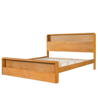 Bed Frame With Dual Open Storage Headboard And Footboard