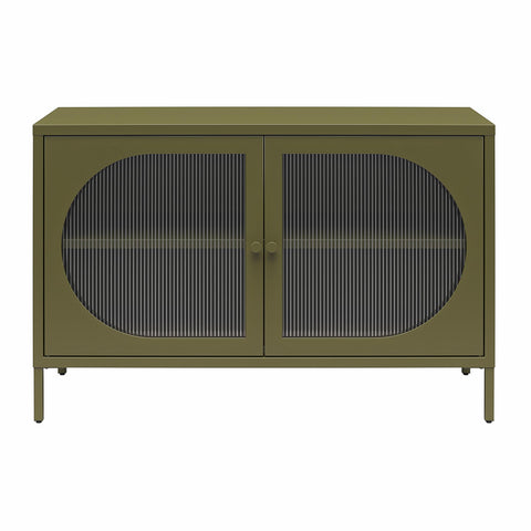Luna - Wide 2 Door Accent Cabinet - Olive Green