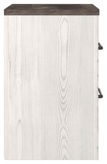Gerridan - Two Drawer Night Stand - White / Gray
