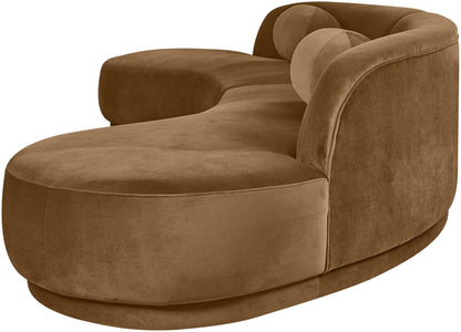 Avra - 146" Velvet Performance Fabric Upholstered Sectional