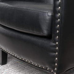 Enigmatica - Upholstered Club Chair With Nailhead Trim