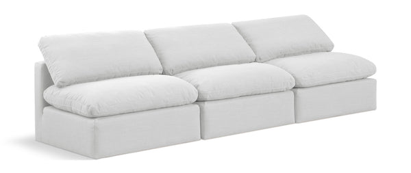 Indulge - Linen 3 Piece Modular Armless Sofa - White