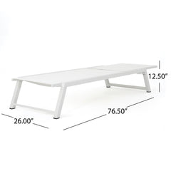 Myers - Modern Chaise Lounge Set With Adjustable Mesh Back