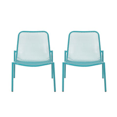 Outdoor Iron Chair With Mesh Design