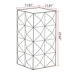 Side Table With 3D Embossed Pattern Design