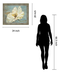 Frosted Petal Breeze - 28" x 34" Framed Wall Art