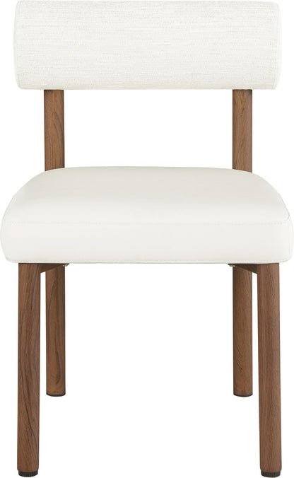 Paramo - Chenille Fabric and Vegan Leather Upholstered Dining Chair