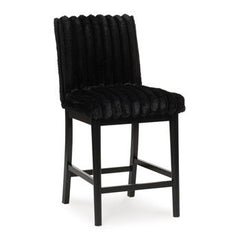 Mervannie - Upholstered Barstool (Set of 2) - Black