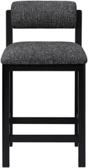 Roundhill - Fabric Counter Stool - Black Frame