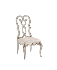 Esteban - Side Chair (Set of 2) - Ivory Velvet & Antique Champagne