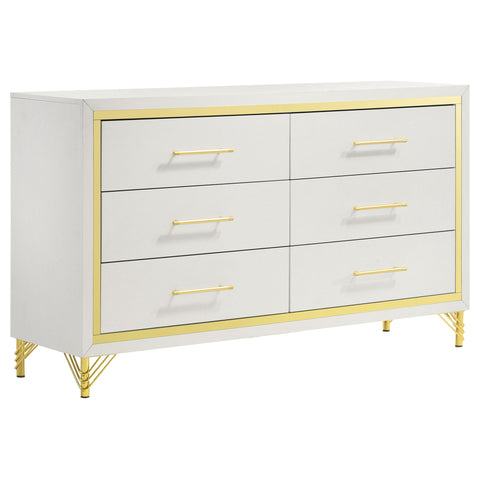 Chesney - 6 Drawer Bedroom Dresser - White