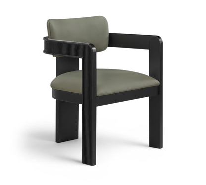 Sacha - Vegan Leather Upholstered Dining Chair With Black Base (Set of 2)
