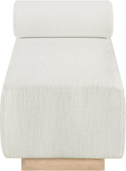 Zephyr - Linen Textured Fabric Upholstered Chaise - Painted Natural Base