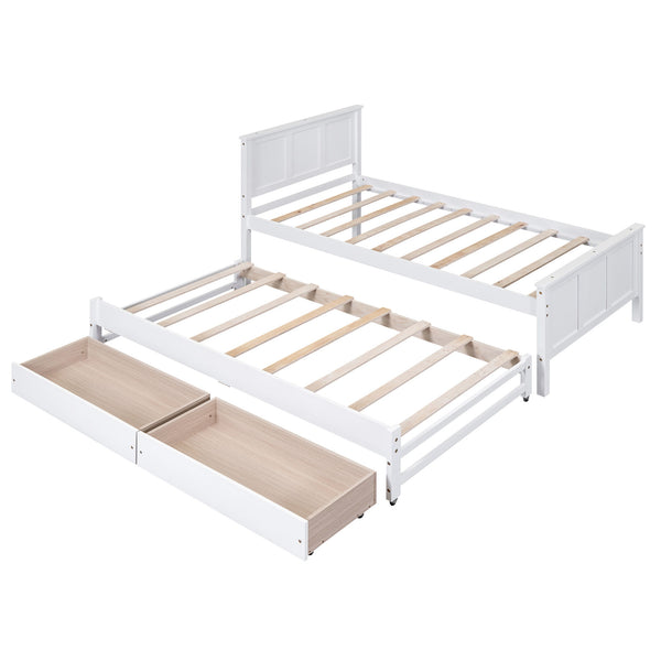 Platform Bed With Trundle And Drawers