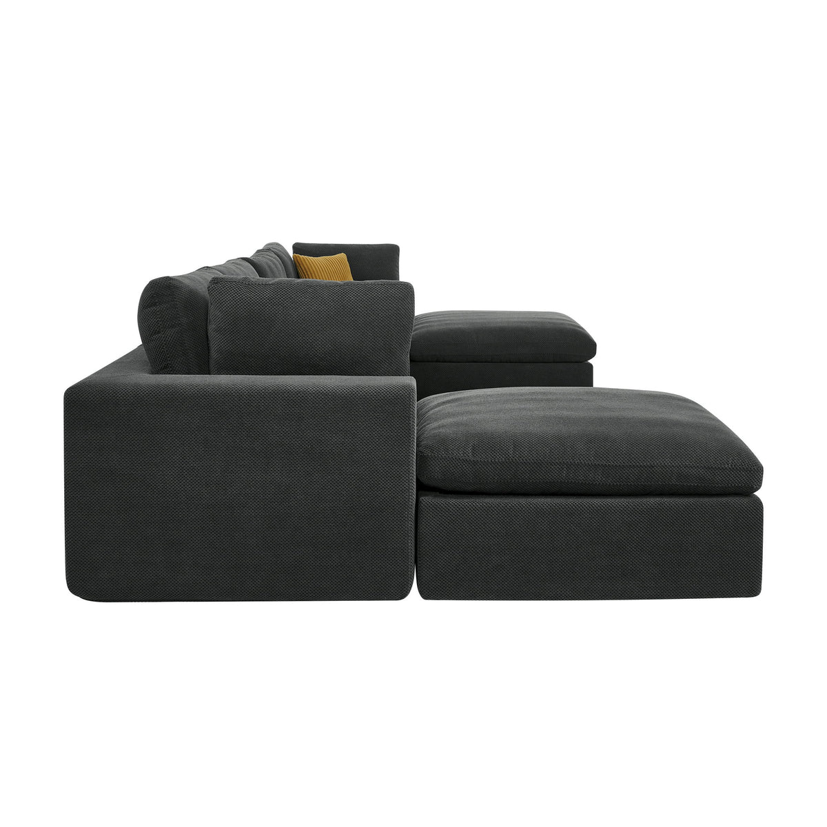 Custom Configuration Modular Sectional With Toss Pillows