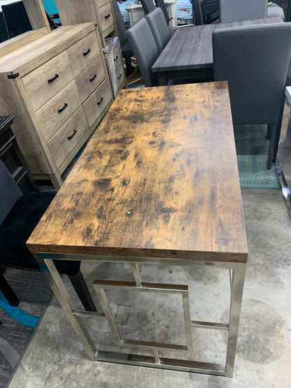 Mesa madera y aluminio