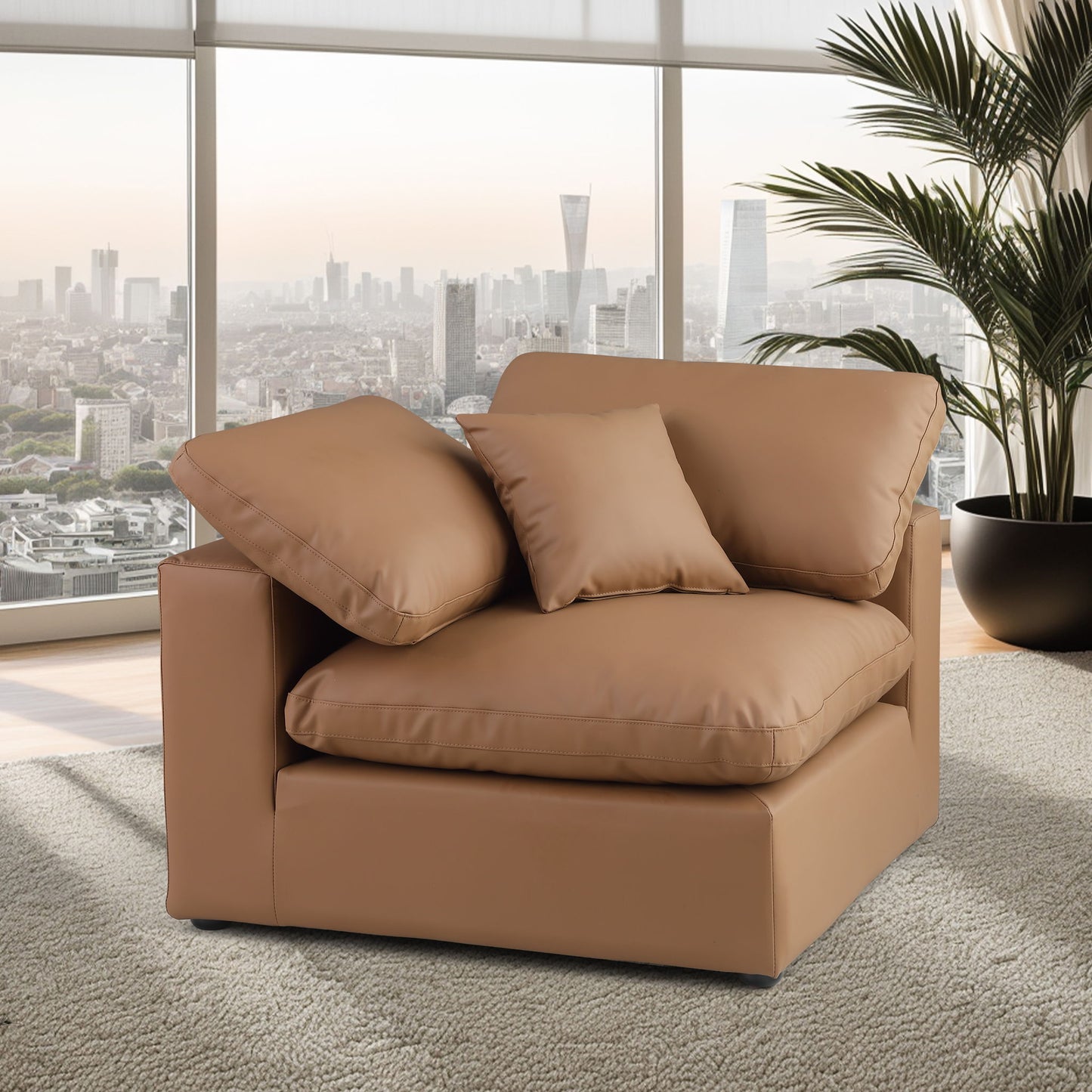 Comfy - Faux Leather Corner Chair