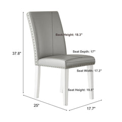 Upholstered Dining Chair With High Back Design (Set of 2)