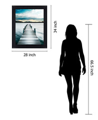 Azure Tranquility - 28" x 34" Framed Wall Art