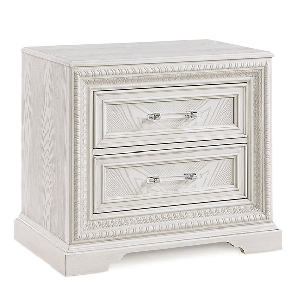 2 Drawer Storage Nightstand Bedroom Furniture - Antique White