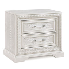 2 Drawer Storage Nightstand Bedroom Furniture - Antique White