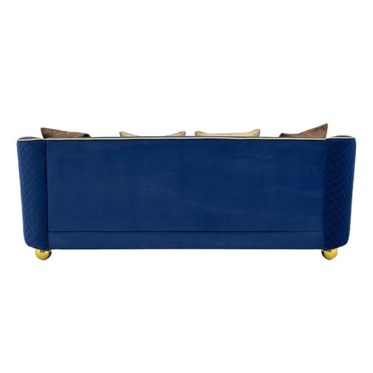 Sofa With Metallic Accents