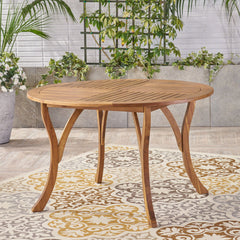 Hermosa - Outdoor Acacia Wood Table Circular Design