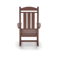 Traditional Porch Rocker Classic HDPE Poly Lumber For Porch, Patio, And Garden Comfort