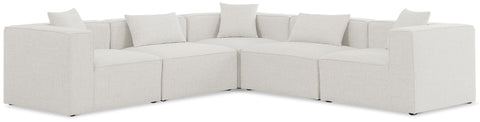 Cube - Linen 5 Piece Modular Corner Sectional