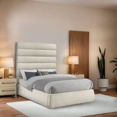 Adam - Boucle Fabric Bed With 70.5" Headboard