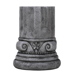 Outdoor End Table, Round Side Table For Patio And Garden - Antique Grey