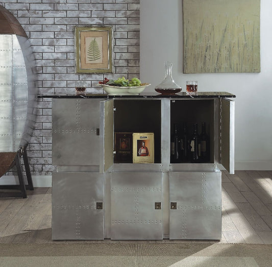 Brancaster - Bar Table With Marble Top - Marble Top & Aluminum