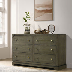 Sundance - 6 Drawer Dresser Cabinet - Dark Brown