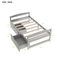 Platform Bed With 2 Drawers