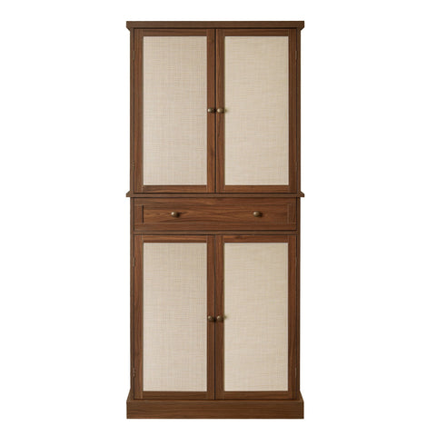 4 Door Storage Cabinet With 1 Drawer, With 4 Adjustable Inner Shelves