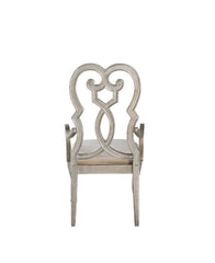 Esteban - Arm Chair (Set of 2) - Ivory Velvet & Antique Champagne