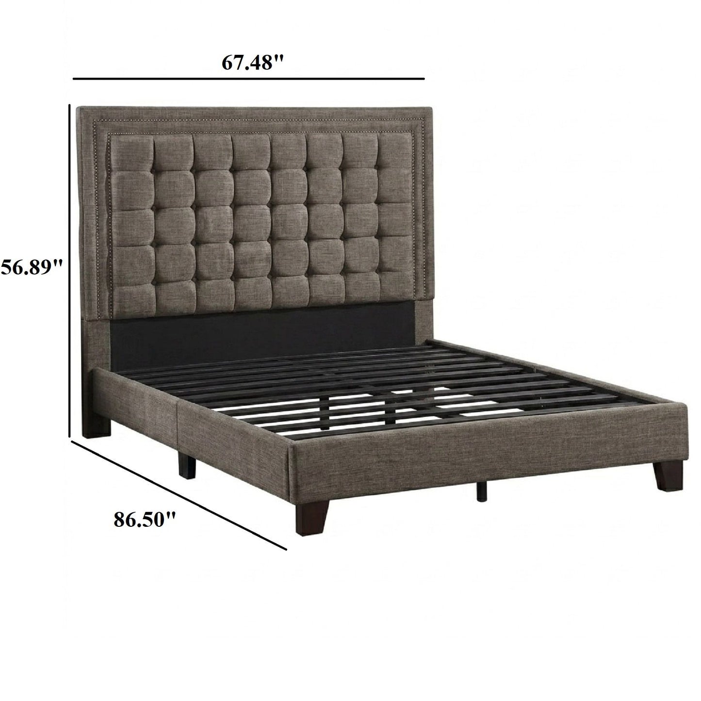 Upholstered Bed Tufted Headboard
