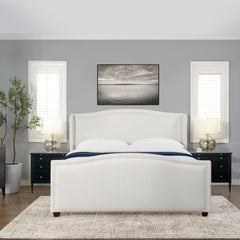 Carmen - Upholstered Wingback Panel Bed Frame