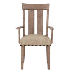 Nathaniel - Arm Chair (Set of 2) - Fabric & Maple