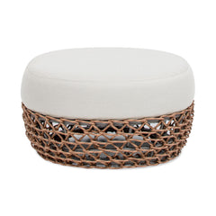 Willow - Round Upholstered Patio Ottoman