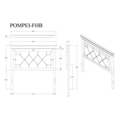 Shaker - 5 Pieces Bedroom Set With Crystal Inspired Tufted Headboard And LED Lighting