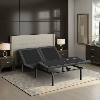 Quick Assembly Adjustable Bed Frame With Voice Activated Controls