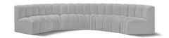 Arc - Boucle Fabric 6 Piece U-Shaped Modular Sofa