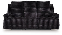 Rhine Falls - Reclining Power Sofa With Drop Down Table - Onyx