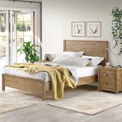 Albany - Bed Frame With Headboard, Heavy Duty Modern Rustic Design