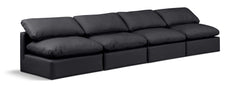 Indulge - Faux Leather 4 Seat Modular Armless Sofa