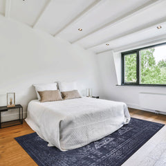 Maval - 5' X 8' Washable Area Rug - Black / Gray