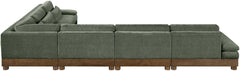 Turin - Chenille Fabric Upholstered Modular Sectional - Green