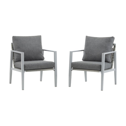 Modern Lounge Chair With Rope Accents And Cushions